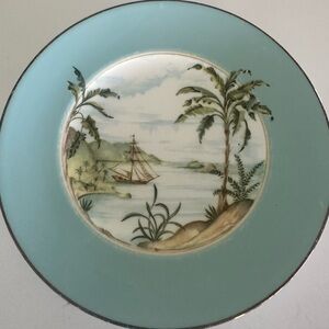 Lenox Colonial Tradewind Plate with Palm Tree Design